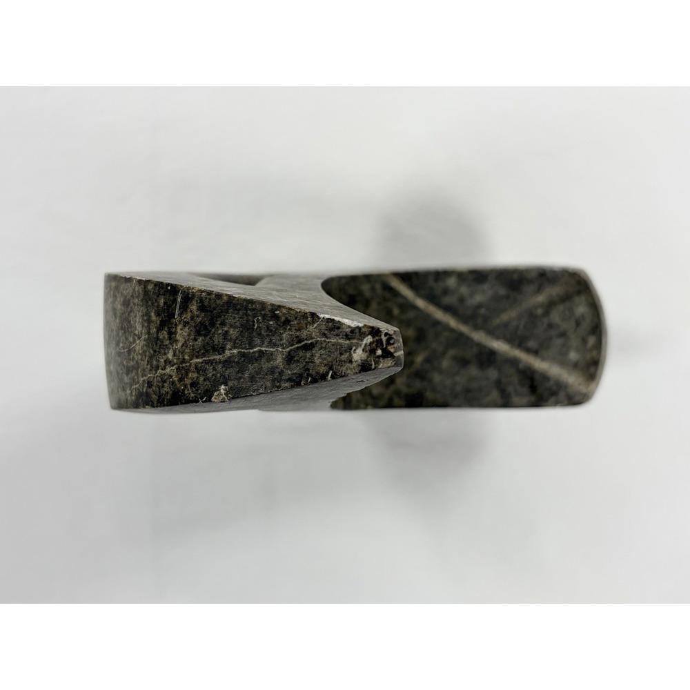 Mid-Century Modern Moon Sculpture 8" Abstract Crescent Stone Art Shelf Decor - Picture 5 of 9